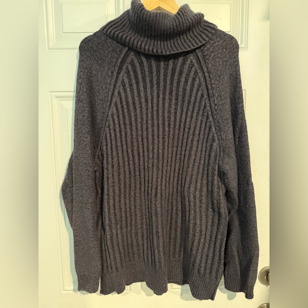Free People Charcoal Ribbed Turtleneck Sweater